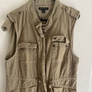 British Khaki Clothing Olive Green Vest